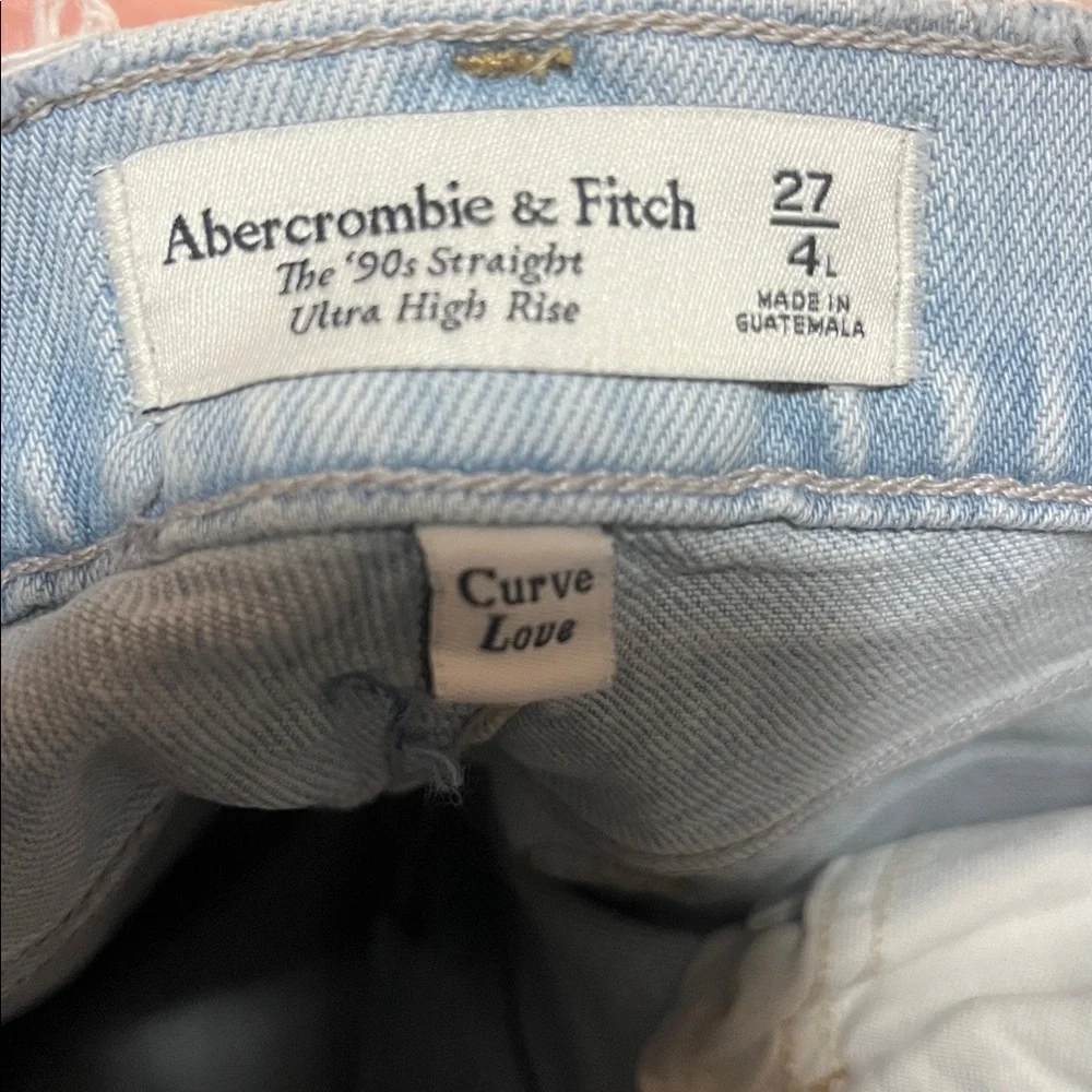 Abercrombie & Fitch 90s Straight Ultra High Rise Jean Curve Love Size 4L - Picture 4 of 4